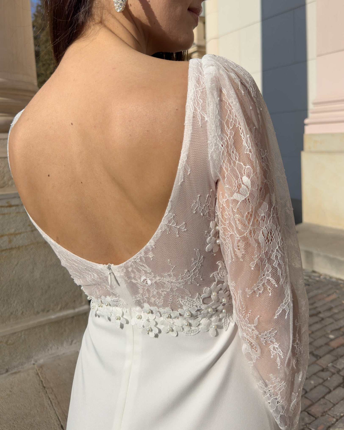 ADELE, rochie de mireasă Soft A-line cu fustă lungă din crep